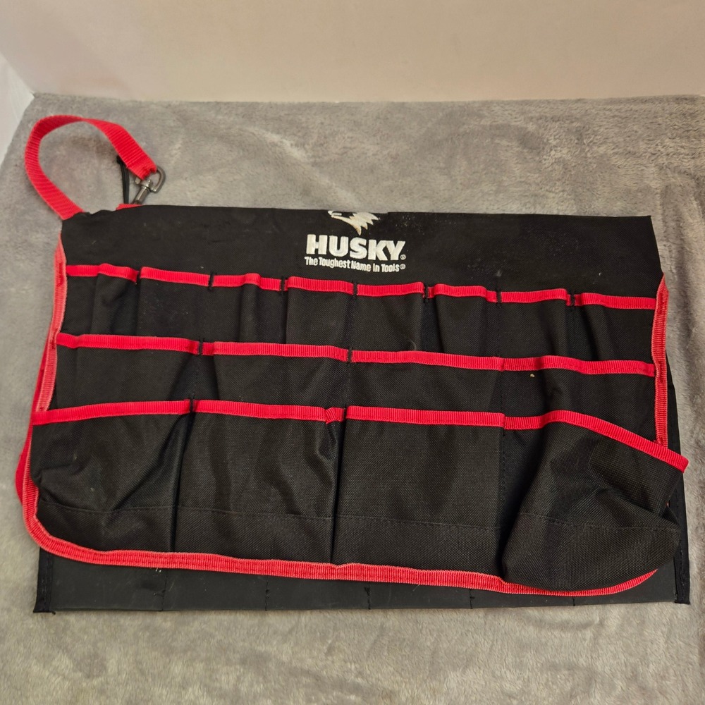 Husky Tool Bag Organizer Insert Black Red Multi Pocket 80753-1N09 18 Inch